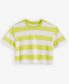 ფოტო #5 პროდუქტის Women's Cropped Stripe T-Shirt, Created for Macy's