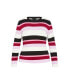 ფოტო #2 პროდუქტის Plus Size 70's Stripe Crew Neck Sweater