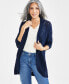 Фото #1 товара Women's Pointelle Open-Front Cardigan, Created for Macy's