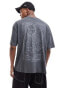 Фото #1 товара ASOS DESIGN oversized t-shirt with back print in charcoal