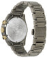 ფოტო #3 პროდუქტის Men's Swiss Chronograph Greca Dome Gunmetal Ion Plated Bracelet Watch 43mm