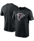 Фото #1 товара Men's Big and Tall Black Atlanta Falcons Logo Essential Legend Performance T-shirt