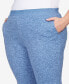 Фото #4 товара Plus Size Comfort Zone Comfort Fit Knit Short Length Pants