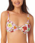 Фото #1 товара California Waves 282143 Juniors' Printed Underwire Bralette Bikini Top Size MD
