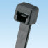 Panduit Cable Tie - 14.5"L (368mm) - Standard - Weather Resistant - Black - 1000pc - Nylon - Black - 368 mm