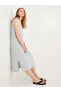 Фото #1 товара Платье повседневное LC WAIKIKI Больших размеров безрукавное из ткани с рельефным орнаментом