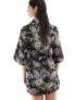 Фото #4 товара ASOS DESIGN mini shirt dress with fluted sleeve detail in floral tapestry