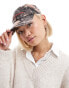 COLLUSION Womens camo printed cap with branding in stone