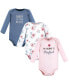 ფოტო #1 პროდუქტის Baby Girls Cotton Long-Sleeve Bodysuits, Perfect Mommy 3-Pack