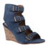 Фото #2 товара Diba True Invited Peep Toe Wedge Pumps Womens Blue Dress Casual 20146-409