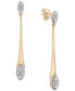 ფოტო #1 პროდუქტის Diamond Elongated Drop Earrings (1/2 ct. t.w.) in 14k Gold, Created for Macy's