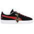 Фото #1 товара Puma Harley Quinn X Suede Classic Lace Up Womens Black Sneakers Casual Shoes 38