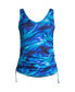 Фото #1 товара Women's DD-Cup Adjustable V-neck Underwire Tankini Swimsuit Top Adjustable Straps