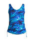 Women's DD-Cup Adjustable V-neck Underwire Tankini Swimsuit Top Adjustable Straps