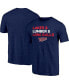 Фото #2 товара Men's Heathered Navy Minnesota Twins Hometown Collection Ampersand Tri-Blend T-shirt
