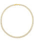 ფოტო #3 პროდუქტის Men's Two-Tone Diamond Cut Mariner Link 24" Chain Necklace in Sterling Silver & 14k Gold-Plate