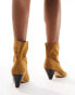 Truffle Collection cone heel ankle boots in tan