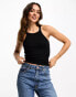 ASOS DESIGN skinny strap vest in black Черный, 34 - фото #1