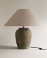 Table lamp with ceramic base