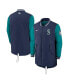 Фото #1 товара Men's Navy Seattle Mariners Authentic Collection Dugout Performance Full-Zip Jacket