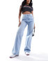 Фото #4 товара Tommy Jeans Claire high rise wide leg jeans in mid wash