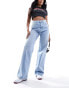 Фото #2 товара Tommy Jeans Claire high rise wide leg jeans in mid wash