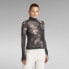 Фото #2 товара G-STAR Blurry Camo long sleeve high neck T-shirt