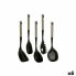 Фото #1 товара Набор аксессуаров для приготовления пищи Kinvara Набор кухонных принадлежностей Чёрный Пластик 8,5 x 35 x 20,5 см (6 штук)