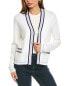 Фото #1 товара Forte Cashmere Tipped V-Neck Cashmere-Blend Cardigan Women's