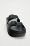 RUBBERISED SPORTY STRAPPY SANDALS