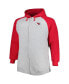 ფოტო #2 პროდუქტის Men's Heather Gray Kansas City Chiefs Big and Tall Fleece Raglan Full-Zip Hoodie Jacket