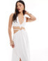 Фото #3 товара Missyempire ring detail cut out halterneck maxi dress in white