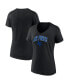 ფოტო #2 პროდუქტის Women's Black Air Force Falcons Evergreen Campus V-Neck T-shirt