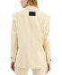 ფოტო #2 პროდუქტის Women's Notched-Collar Logo-Patch Single-Button Blazer