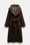 Фото #1 товара Пальто из смесовой шерсти manteco с капюшоном — zw collection ZARA
