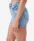 Фото #3 товара Juniors' Cotton Katrina Double-Cuffed Denim Shorts