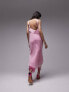 Фото #2 товара Topshop two tone midi slip dress in blush pink