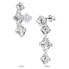 Фото #3 товара Swarovski Damen Millenia Ohrspange Set (2), Asymmetrisches Design, Weiß, Rhodiniert 5602782