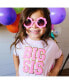 ფოტო #3 პროდუქტის Little and Big Girls Big Sis Patch Short Sleeve T-Shirt