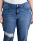 Trendy Plus Size Cuffed Girlfriend Jeans