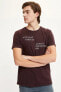 Фото #5 товара Erkek Bordo Baskılı Regular Fit T-Shirt M3690AZ.20SP.BR175