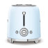 Фото #12 товара SMEG Four Slice Toaster Pastel Blue TSF02PBEU - 4 slice(s) - Blue - Steel - Buttons - Level - Rotary - China - 1500 W