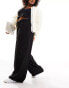 Фото #2 товара River Island Plus pleated wide leg trouser in black