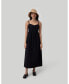 ფოტო #1 პროდუქტის Women's Strappy Gathered Midi Dress