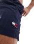 Tommy Jeans heritage crinkle nylon swim short in navy