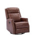 Marilia Genuine Leather Swivel Recliner with Nailhead Trims