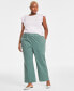 Фото #1 товара Trendy Plus Size Pull-On Chino Pants, Created for Macy's