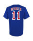 Фото #2 товара Футболка для малышей Mitchell&Ness Mark Messier синяя с названием и номером Нью-Йорк Рейнджерс.