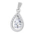Sparkling silver pendant with clear zircons 446 001 00421 04