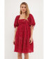 ფოტო #2 პროდუქტის Women's Crinkled Gingham Flounce Dress